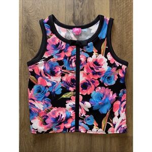Pinky Multicolor Color Floral Junior‎ Girls Tank Top Size 16